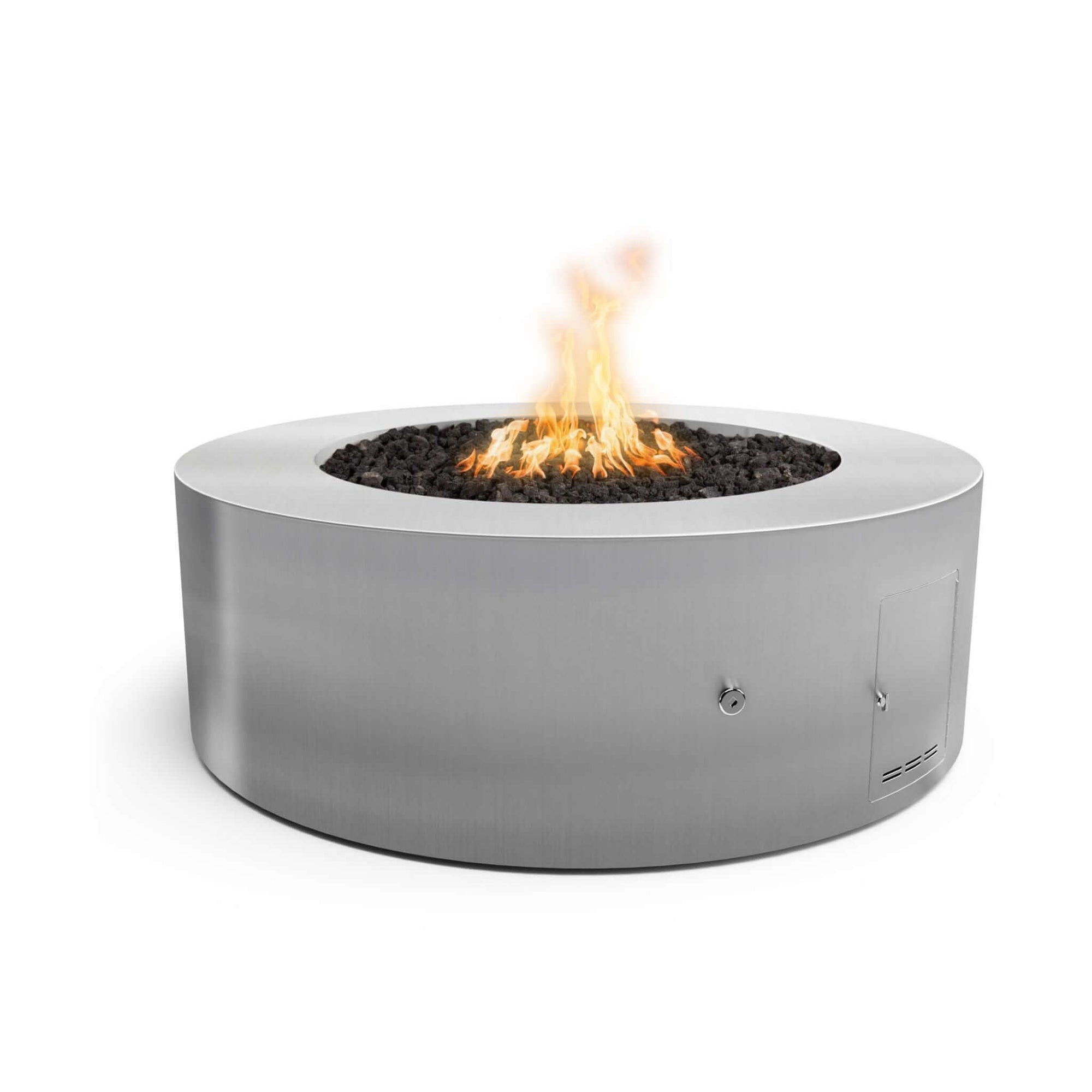 The Outdoor Plus Round Unity Fire Pit - Stainless Steel - 18"-Low Voltage Electronic Ignition