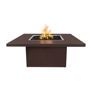 The Outdoor Plus Square Bella Fire Table - Powder Coated Metal-Match Lit