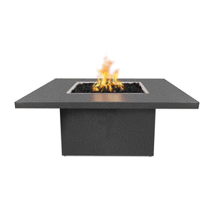 The Outdoor Plus Square Bella Fire Table - Powder Coated Metal-Plug & Play Electronic Ignition
