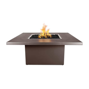 The Outdoor Plus Square Bella Fire Table - Powder Coated Metal-Spark Ignition with Flame Sense