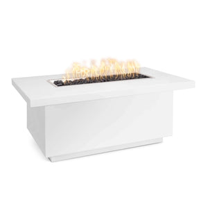 The Outdoor Plus Rectangular Fremont Fire Table - Stainless Steel - 24"-Low Voltage Electronic Ignition