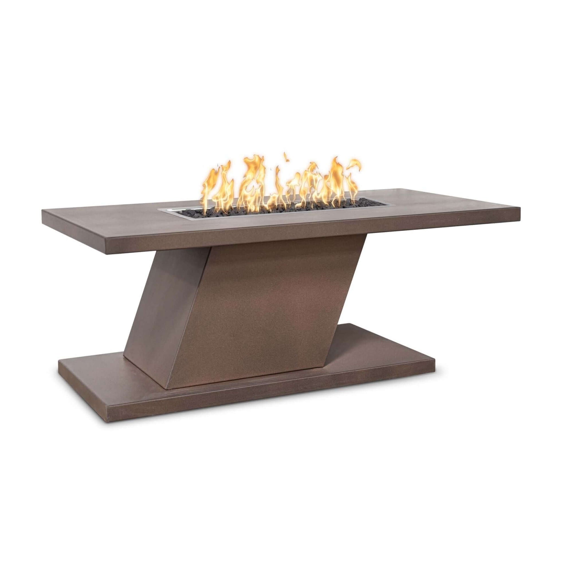 The Outdoor Plus Rectangular Imperial Fire Table - Copper - 24"-Low Voltage Electronic Ignition