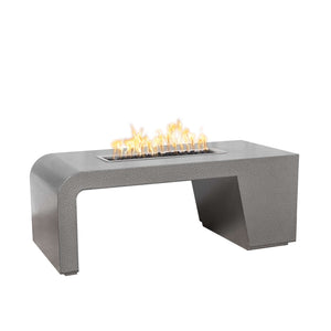 The Outdoor Plus Rectangular Maywood Fire Table - Copper-Natural Gas