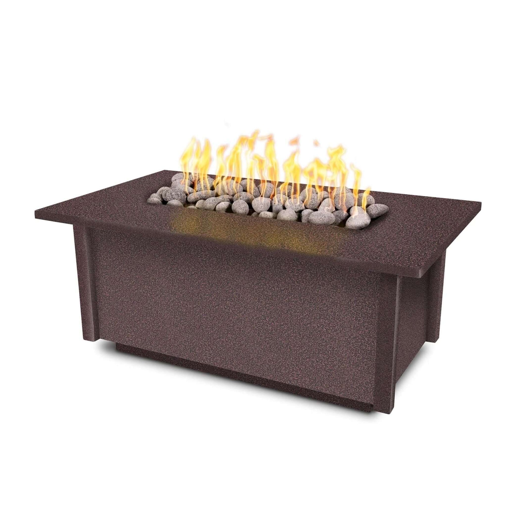 The Outdoor Plus Rectangular Salinas Fire Table - Copper-Low Voltage Electronic Ignition