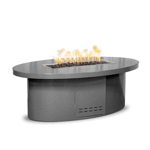 The Outdoor Plus Oval Vallejo Fire Table - Corten Steel-Low Voltage Electronic Ignition