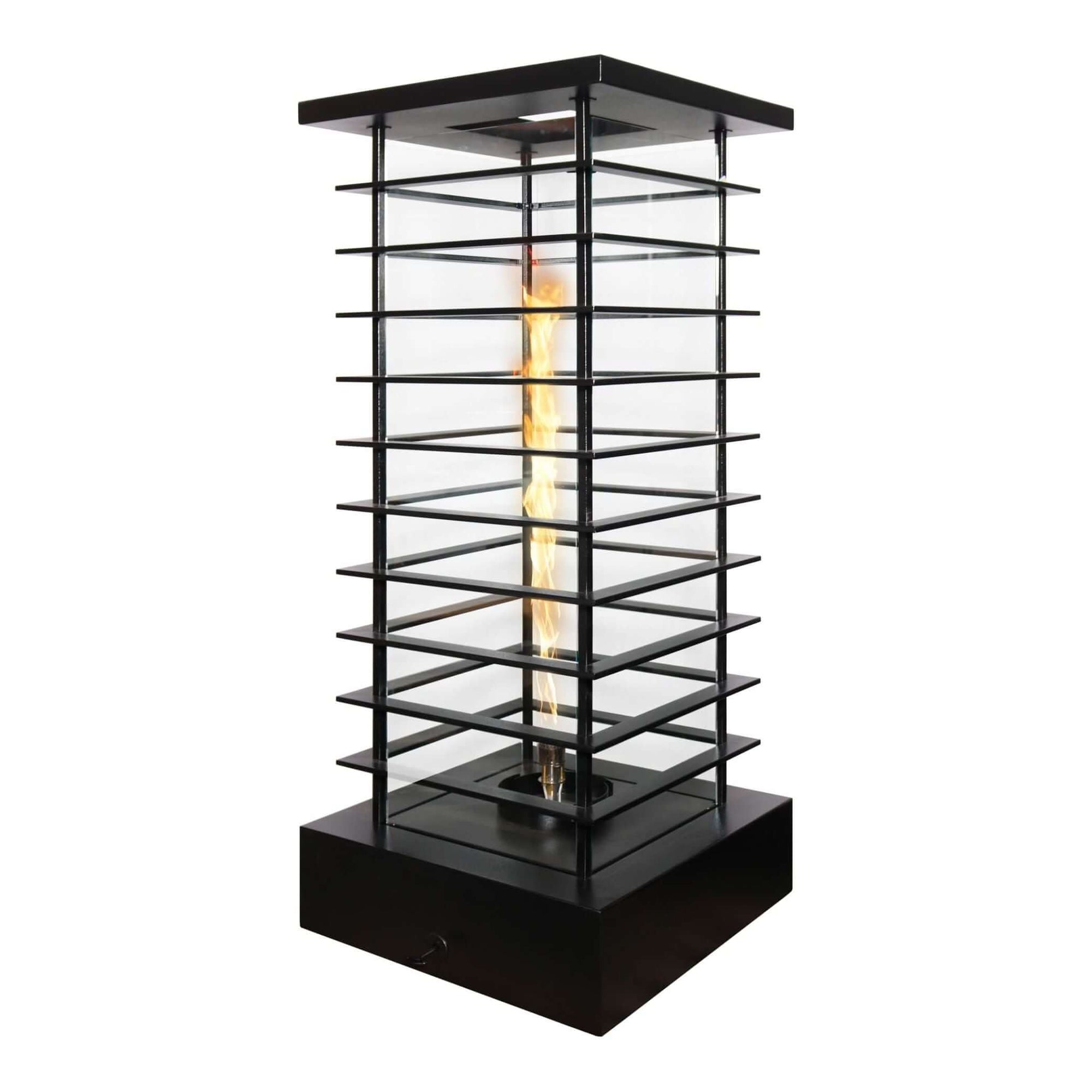 The Outdoor Plus Square High-Rise Fire Tower - Powder Coated Metal-Match Lit