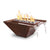 The Outdoor Plus Rectangular Nile Fire & Water Bowl - Copper-Match Lit