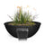 The Outdoor Plus Round Sedona Planter & Water Bowl - Powder Coated Metal-36"