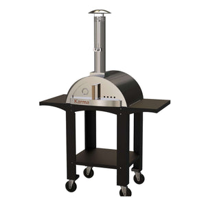 WPPO Karma 25" Stainless Steel Wood Fired Pizza Oven with Stand-Orange