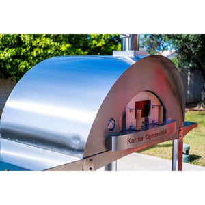 WPPO Karma 55" Stainless Steel Commercial Wood Fired Oven-